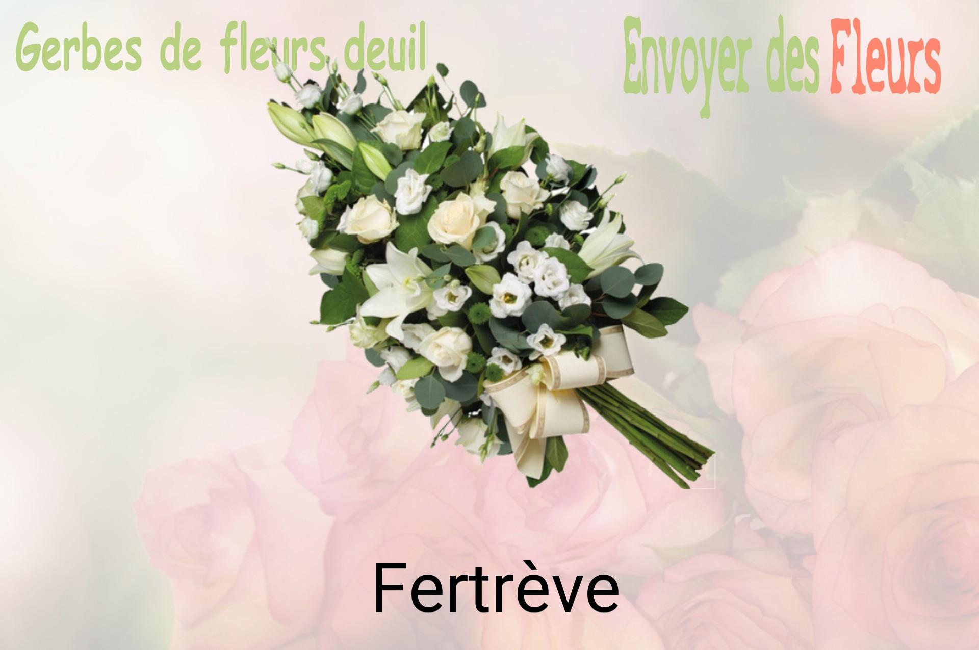 Gerbe de fleurs de deuil livrée à Fertrève